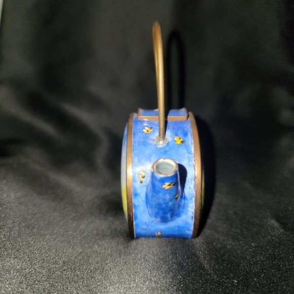 Vintage Miniature Enamel on Copper Teapot - 3 Cat Design - Empress Arts Ltd. - Picture 6 of 16